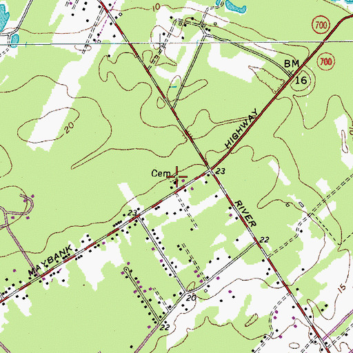 Topographic Map of Saint Stephens African Methodist Episcopal Church, SC