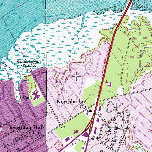 Topographic Map of Sandhurst, SC