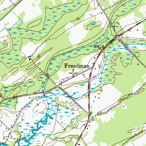 Topographic Map of Sea Side School (historical), SC