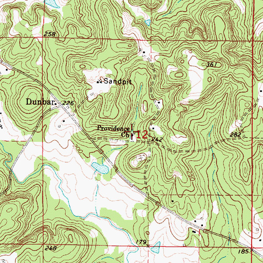 Topographic Map of Providence Church, AL