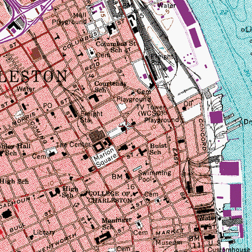 Topographic Map of Second Presbyterian Church, SC