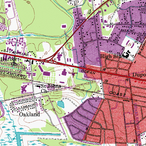 Topographic Map of Shoppers Port Shopping Center, SC