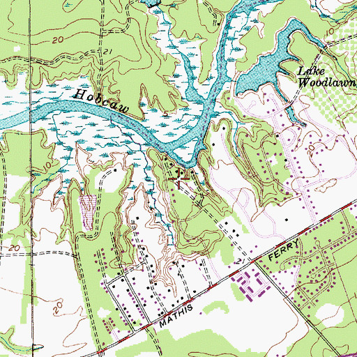 Topographic Map of Somerset Point, SC