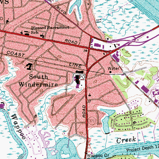 Topographic Map of South Windermere Shopping Center, SC