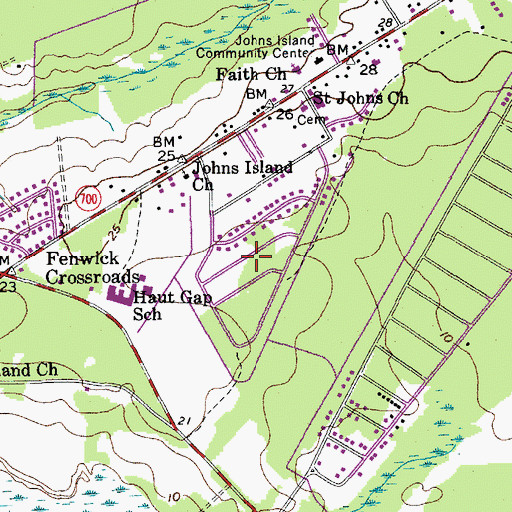 Topographic Map of Stafford Heights, SC