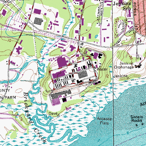 Topographic Map of Stark Industrial Park, SC