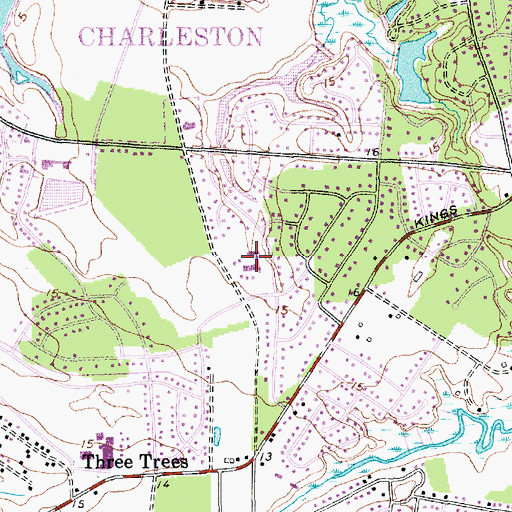 Topographic Map of Stiles Point Elementary School, SC