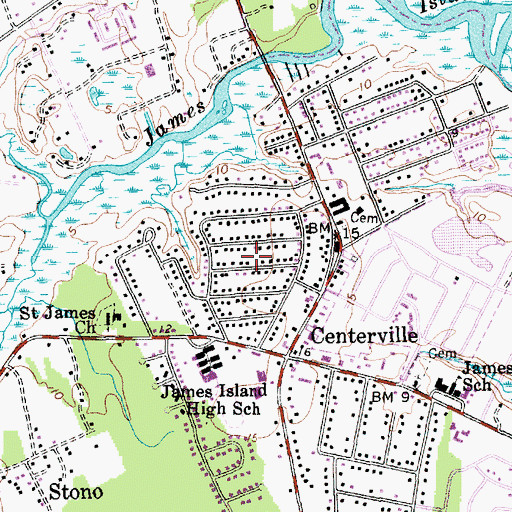 Topographic Map of Tidalview, SC