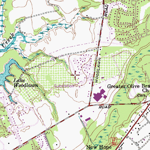 Topographic Map of Trident School, SC