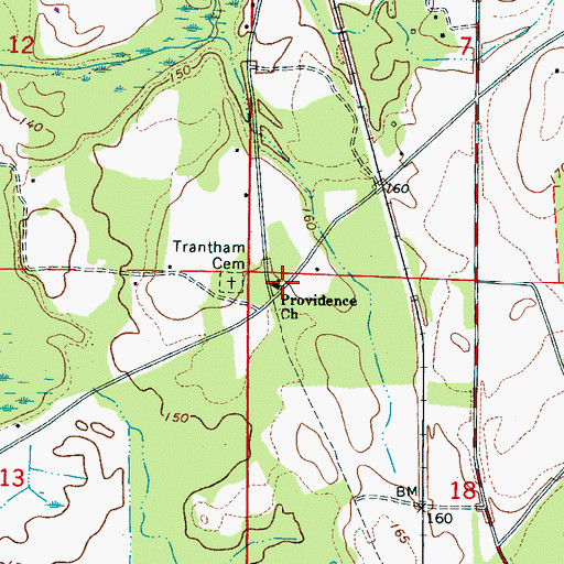 Topographic Map of Providence Church, AL
