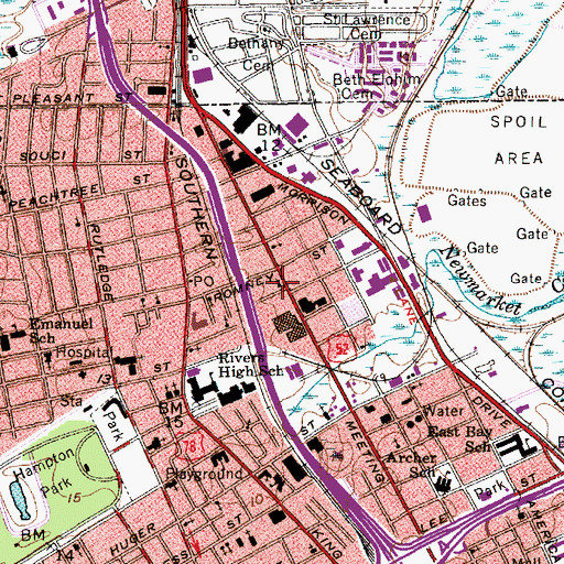 Topographic Map of Trinity African Methodist Episcopal Church, SC
