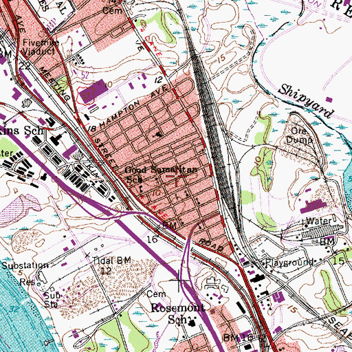 Topographic Map of Union Heights, SC