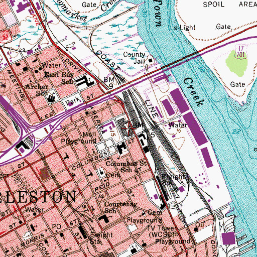 Topographic Map of Union Station, SC