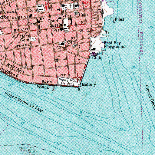 Topographic Map of Villa Margherita, SC