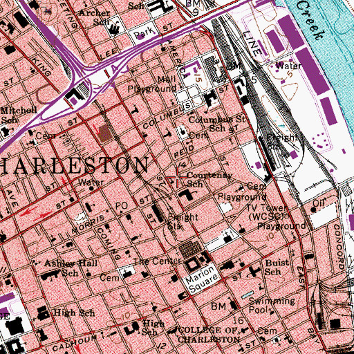 Topographic Map of Wallingford Presbyterian Church, SC