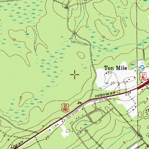 Topographic Map of Wando High School, SC