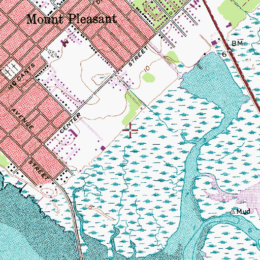 Topographic Map of Waterway Arms, SC
