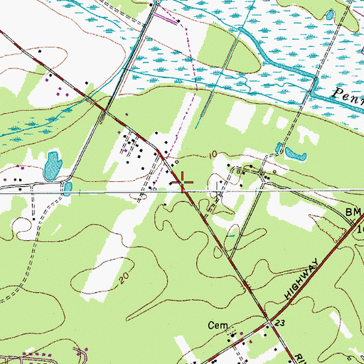 Topographic Map of Wellington Church (historical), SC
