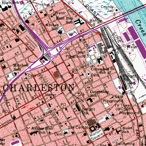 Topographic Map of Wesley United Methodist Church, SC