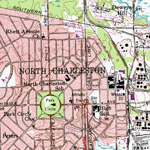 Topographic Map of Wesleyan Methodist Church, SC