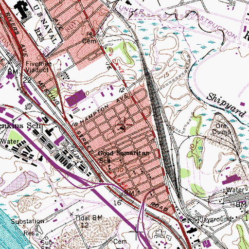 Topographic Map of Windsor Baptist Church, SC