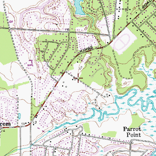 Topographic Map of Woodhaven, SC