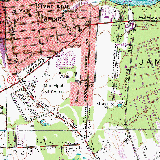 Topographic Map of Woodlawn, SC