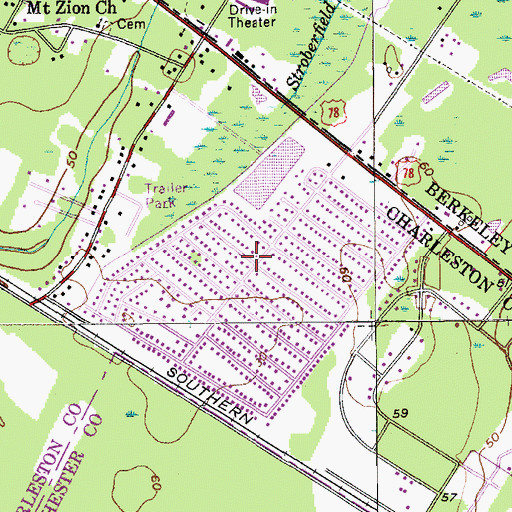 Topographic Map of Woodside Manor, SC
