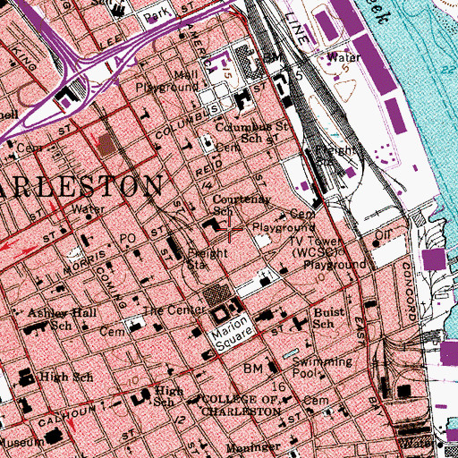 Topographic Map of Wraggs Mall, SC