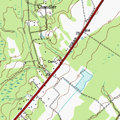 Topographic Map of Zion Church, SC