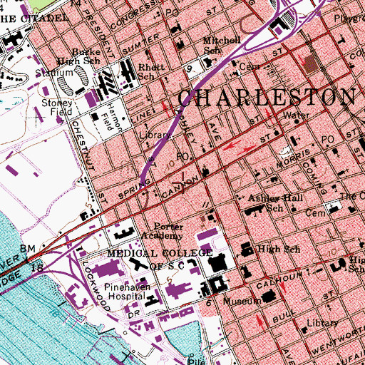 Topographic Map of Zion-Olivet Presbyterian Church, SC