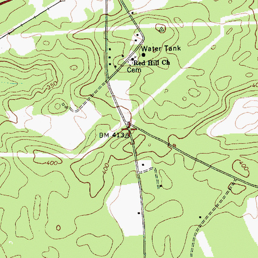Topographic Map of Cassatt Church (historical), SC