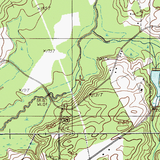 Topographic Map of McCrag Mill Pond (historical), SC