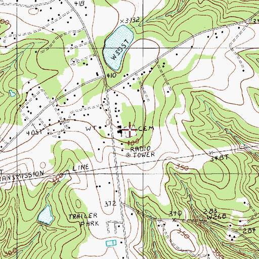 Topographic Map of Pine Grove Cemetery, SC