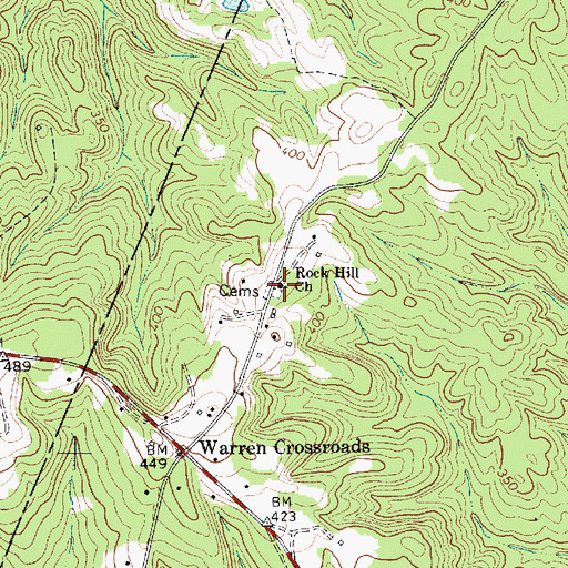 Topographic Map of Rock Hill Cemetery, SC