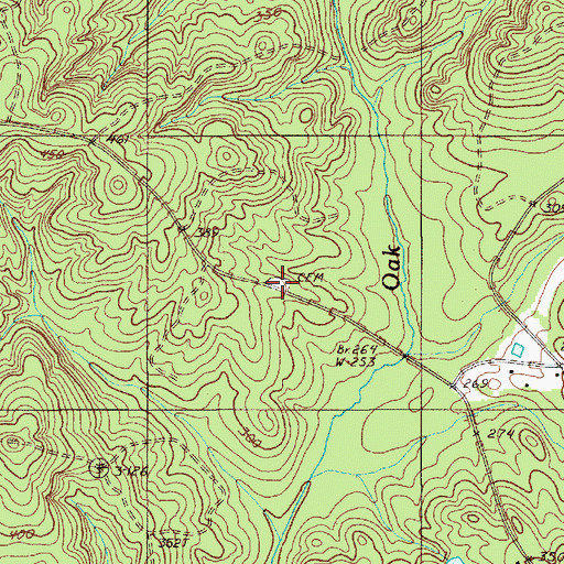 Topographic Map of Saint Johns Cemetery, SC
