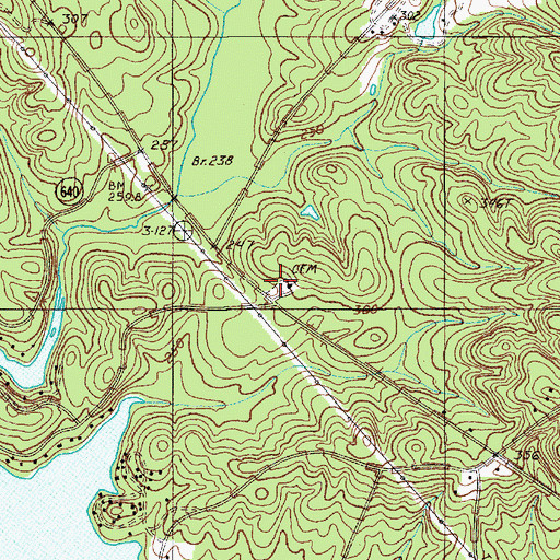 Topographic Map of White Oak Cemetery, SC