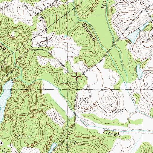 Topographic Map of Brushy Creek Post Office (historical), SC