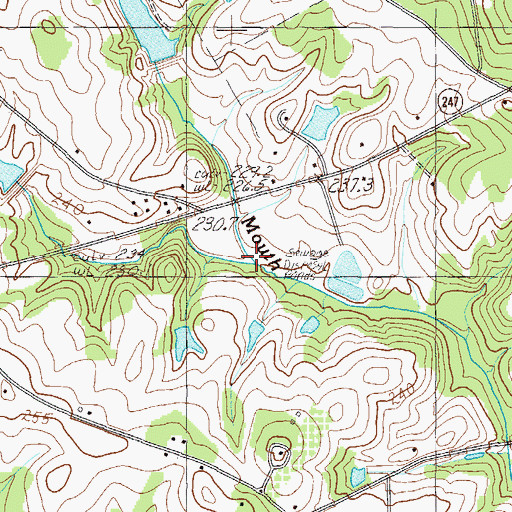 Topographic Map of East Prong Broadmouth Creek, SC