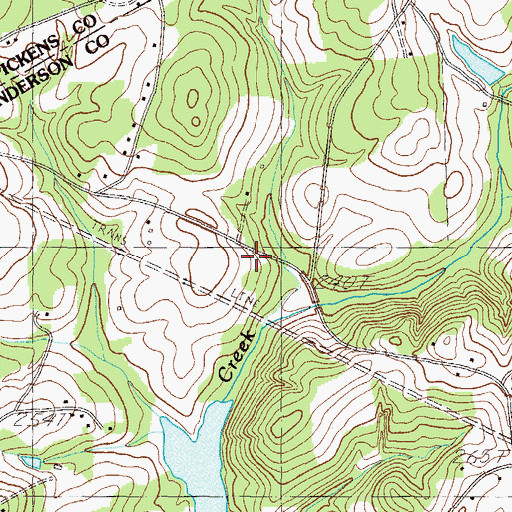 Topographic Map of Hickory Flat Post Office (historical), SC