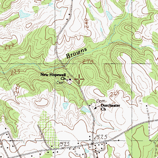 Topographic Map of Hopewell Baptist Church (historical), SC