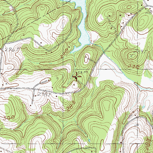 Topographic Map of John Wesley Methodist Church, SC