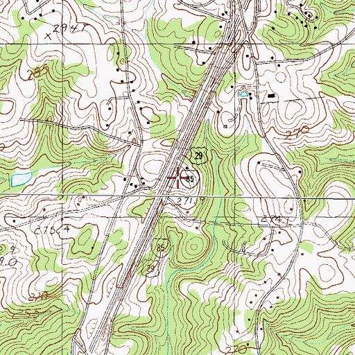 Topographic Map of Oak Hill School (historical), SC