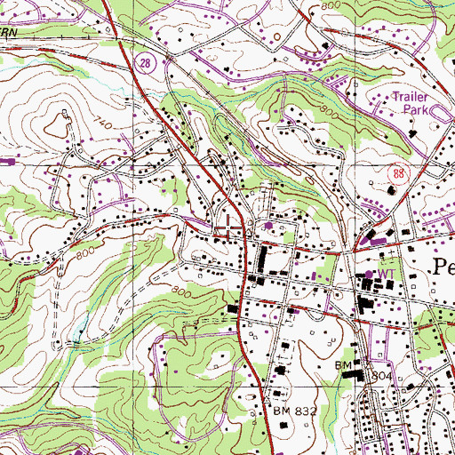 Topographic Map of Pendleton Academy (historical), SC