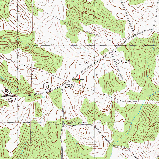 Topographic Map of Slabtown Academy (historical), SC
