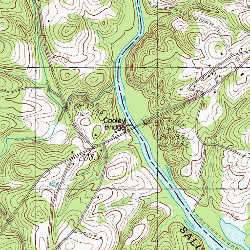 Topographic Map of Tony Creek Post Office (historical), SC