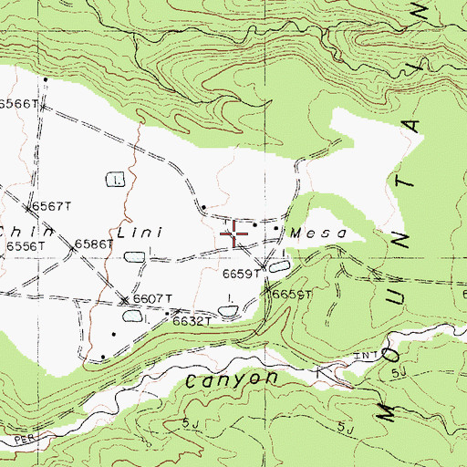 Topographic Map of Toh Chin Lini Mesa, AZ