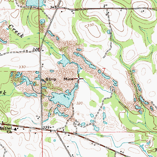 Topographic Map of Providence Creek, AL