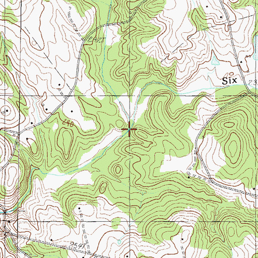 Topographic Map of West Twenty Six Mile Creek, SC