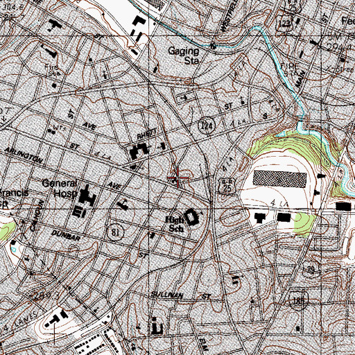 Topographic Map of Allen Temple African Methodist Episcopal Church, SC